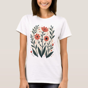 Boho Chic Floral T-Shirt - Vintages T-Shirt im Boh