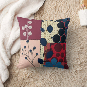 Boho Chic Floral Throw Kissen