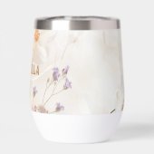 Boho Chic Floral Watercolor Monogram (Rückseite)