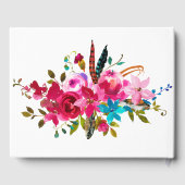 Boho Chic Floral Wedding Gästebuch (Rückseite)