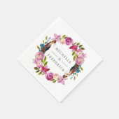 Boho Chic Floral Wedding Serviette (Ecke)