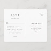 Boho Chic Florale Hochzeit RSVP Postkarte (Rückseite)