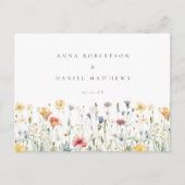 Boho Chic Florale Hochzeit RSVP Postkarte (Vorderseite)