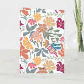 Boho Chic Florale Retro Hochzeitszeremonie Ablauf Programm (Rückseite)