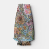 Boho Chic Flower Garden Aquarellbilder Flaschenkühler (Vorderseite)