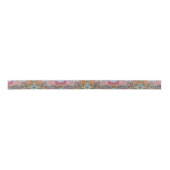 Boho Chic Flower Garden Aquarellbilder Satinband (Vorderseite)