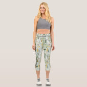 Boho Chic Forest Whisper - Erdgeschmack und Natur Capri Leggings (Vorderseite)