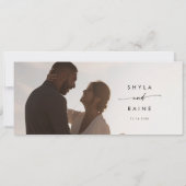 Boho Chic Foto Hanging Seating Chart Header Einladung (Rückseite)