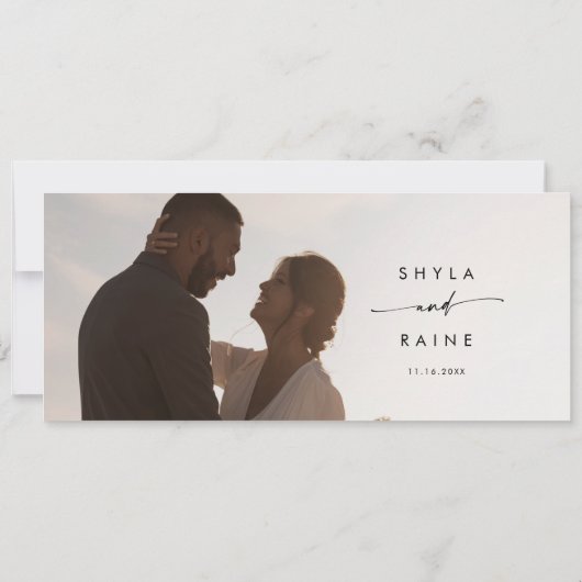 Boho Chic Foto Hanging Seating Chart Header Einladung (Rückseite)