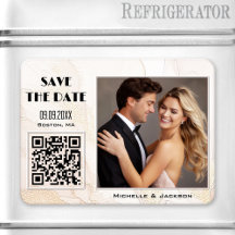 Boho Chic Foto QR-Code Save the Date