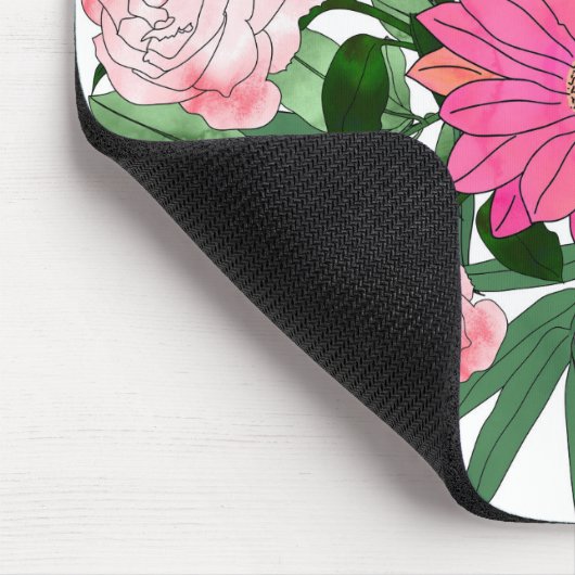 Boho-Chic-Gartendesign mit Blumen Mousepad (Ecke)