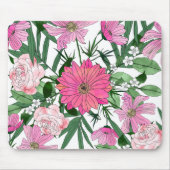 Boho-Chic-Gartendesign mit Blumen Mousepad (Vorne)