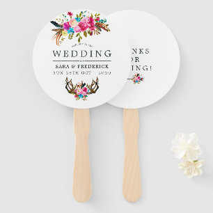 Boho Chic Gastgeschenk Hochzeit Fächer