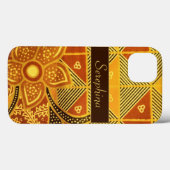 Boho Chic Gelbe Blume Muster Case Mate (Rückseite (Horizontal))