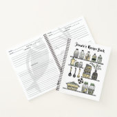 Boho-chic gelbe Küchendekoration Rezept Buch (Innenseite)