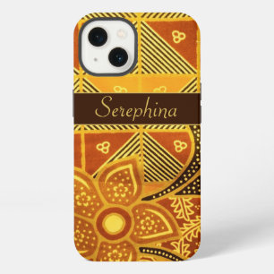 Boho Chic Gelbes Blumenmuster Case-Mate iPhone 13 Hülle