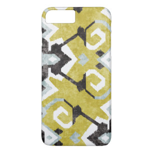 Boho-chic gelbes Ikat-Tribalmuster Monogramm Case-Mate iPhone Hülle