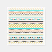 Boho Chic Geometric Aztec Inspiriertes Muster Serviette (Vorderseite)