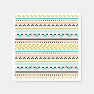 Boho Chic Geometric Aztec Inspiriertes Muster Serviette