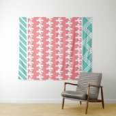 Boho Chic Geometric & Cactus-Silhouetten Wandteppich (Beispiel (Horizontal))