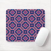 Boho Chic Geometric Floral Pattern Mousepad (Mit Mouse)