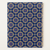 Boho Chic Geometric Floral Pattern Planer (Rückseite)