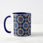 Boho Chic Geometric Floral Pattern Tasse (Links)