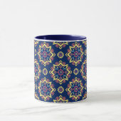 Boho Chic Geometric Floral Pattern Tasse (Zentrum)