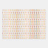 Boho Chic Geometric Yellow and Orange Arrow Shapes Geschenkpapier Set (Vorderseite)