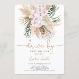 Boho chic getrocknete Palmen Babydusche Einladung