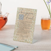 Boho Chic Gipskraut Rustic Niedlich Honeymoon Fund Sockelschild (In SItu)