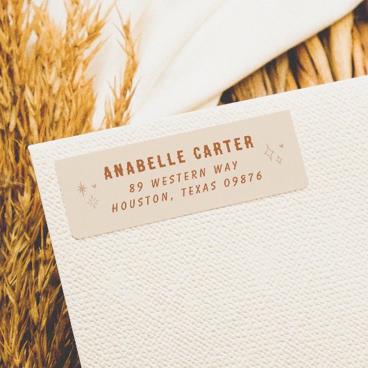 Boho Chic Glitzern Name & Rücksendeadresse