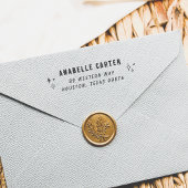 Boho Chic Glitzern Name & Rücksendeadresse Permastempel