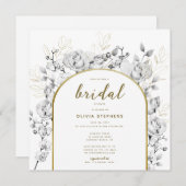 Boho Chic Gold Arch Modernes Brautparty Einladung (Vorne/Hinten)