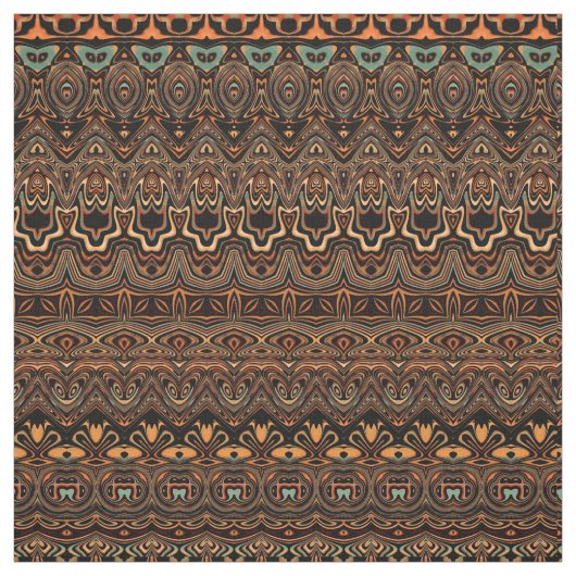 Boho Chic Gold Brown Muster Stoff (Muster)