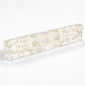 Boho Chic Gold Mandala Design Namensplakette