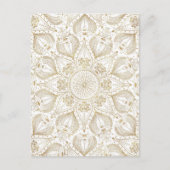 Boho Chic Gold Mandala Design Postkarte (Vorderseite)