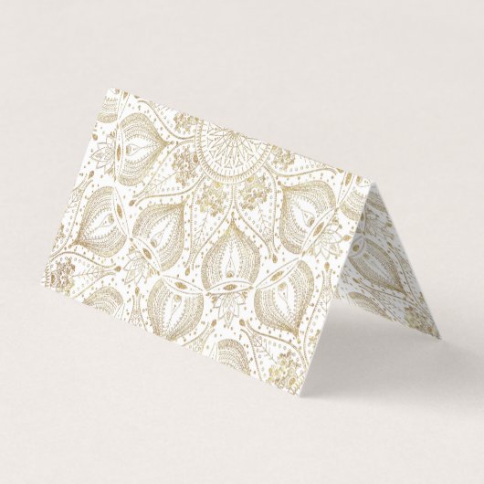 Boho Chic Gold Mandala Design Visitenkarten (Rückseite)