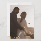 Boho Chic Gold und White Foto Spanische Hochzeit Einladung (Rückseite)