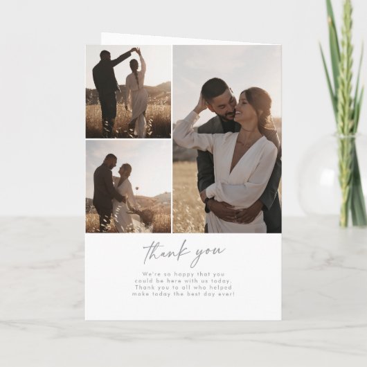 Boho Chic Gray Wildflower We Do Folded Wedding Programm (Rückseite)