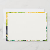 Boho Chic Green Tropical Leafy Foliage Botanical Mitteilungskarte (Rückseite)