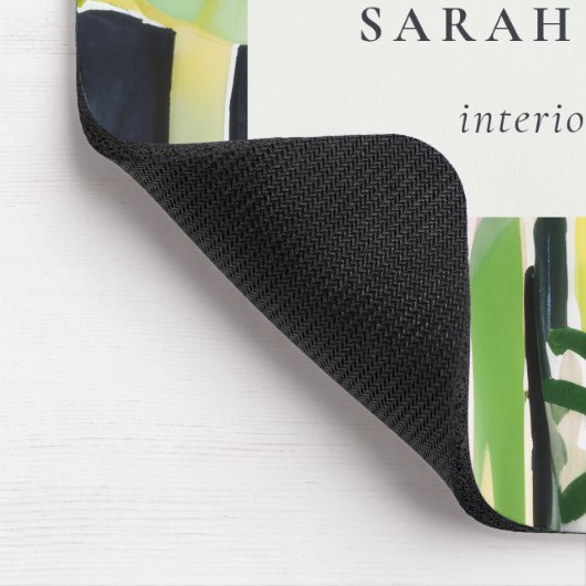 Boho Chic Green Tropical Leafy Foliage Botanical Mousepad (Ecke)