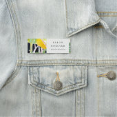 Boho Chic Green Tropical Leafy Foliage Botanical Namensschild (Beispiel)