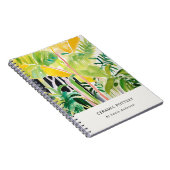 Boho Chic Green Tropical Leafy Foliage Botanical Notizblock (Rechte Seite)