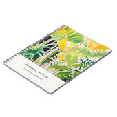 Boho Chic Green Tropical Leafy Foliage Botanical Notizblock (Linke Seite)