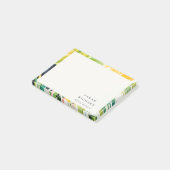 Boho Chic Green Tropical Leafy Foliage Botanical Post-it Klebezettel (angewinkelt)