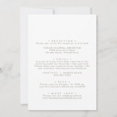 Boho Chic Green und White Front and Back Wedding Einladung (Rückseite)