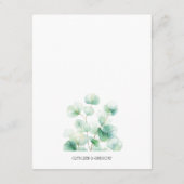 Boho Chic Green Watercolor Blätter Hochzeit Begleitkarte (Rückseite)