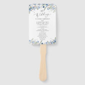 Boho Chic Greenerity Wedding Program Hand Fan Fächer (Vorderseite)