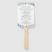 Boho Chic Greenerity Wedding Program Hand Fan Fächer (Rückseite)